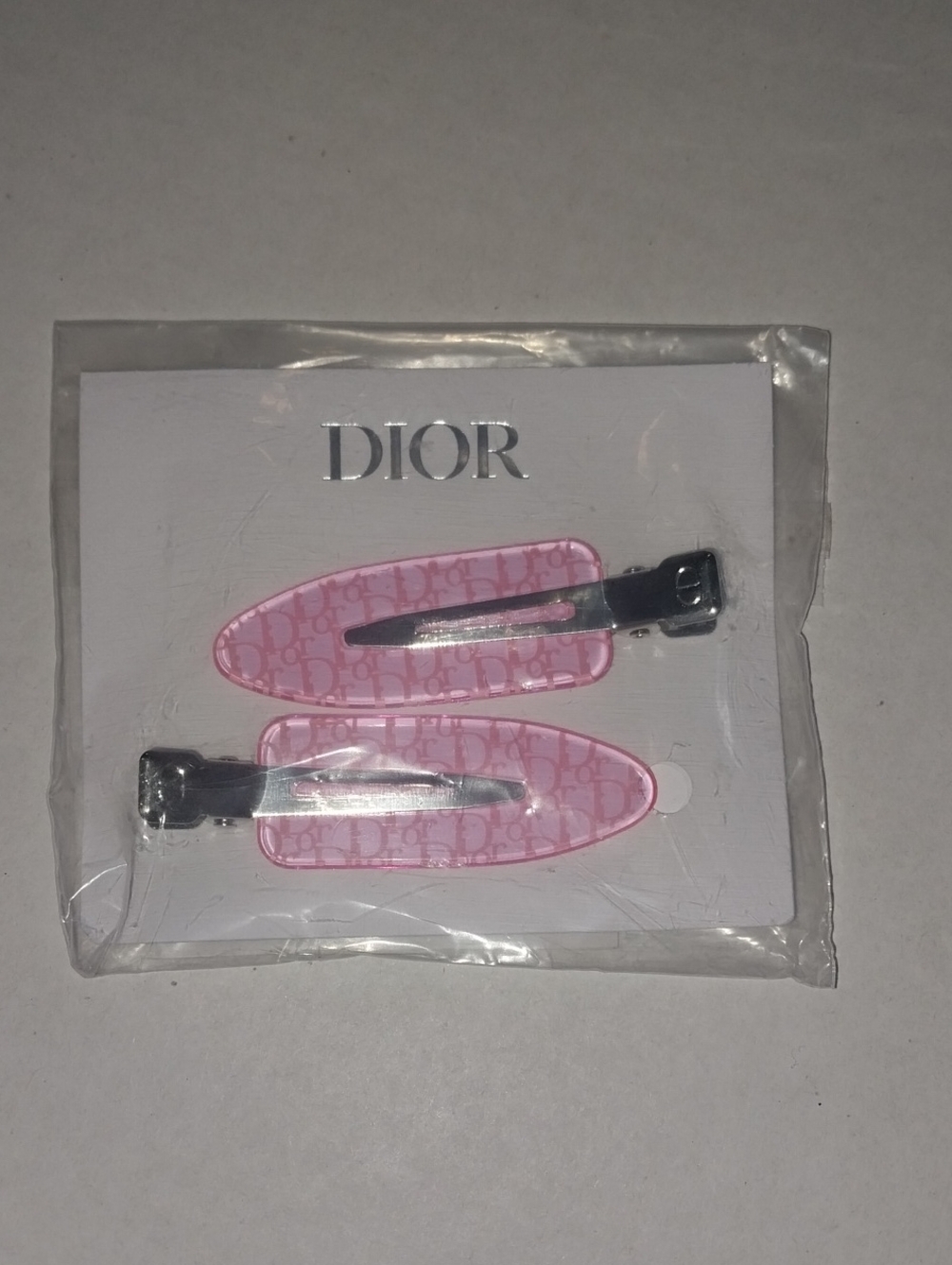 Dior Pink Logo Snap Hair Clips Set